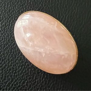 Scarf clip vintage pink and gold costume jewelry